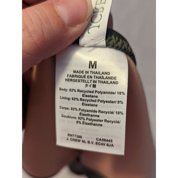 J Crew Green Mid Rise Cheeky Coverage Bikini Swim Bottom Size Medium (874) - Picture 6 of 12